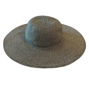 David & Young Black Gold Weave Women’s Packable Squishee Beach Hat